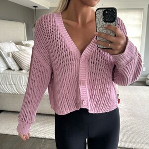 Pink cardigan